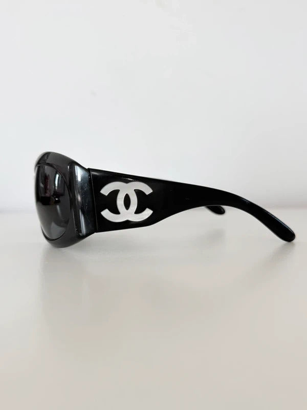 Chanel black oversized sunglasses
