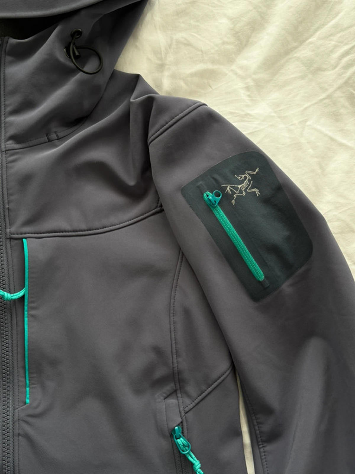 Arc’teryx softshell hooded jacket