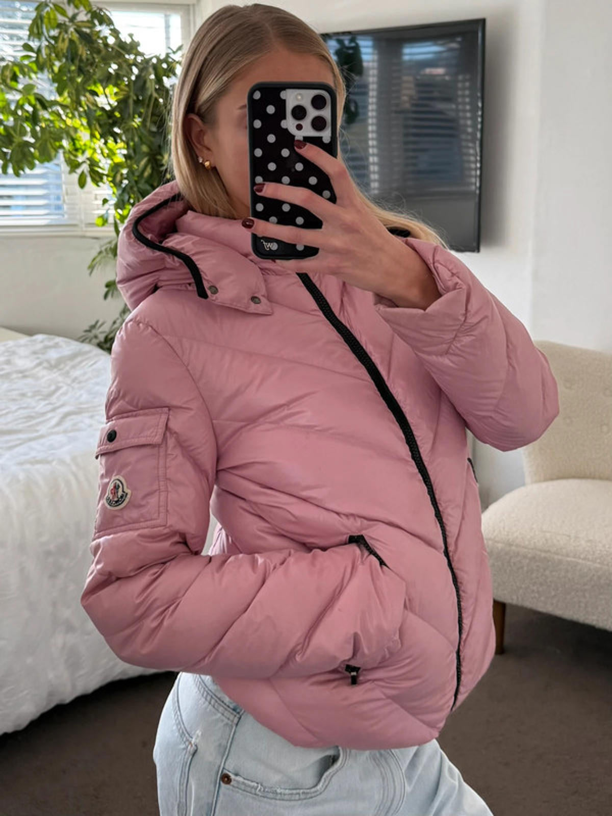 Moncler Brouel Giubbotto pink down jacket