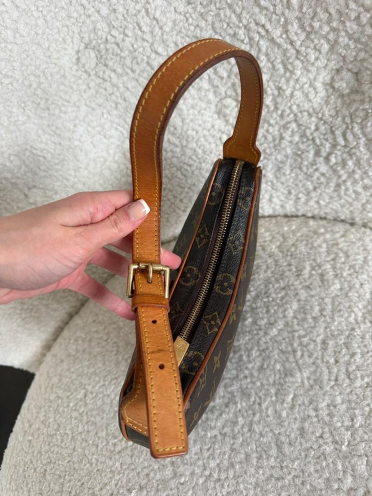 Louis Vuitton monogram croissant mini shoulder bag.