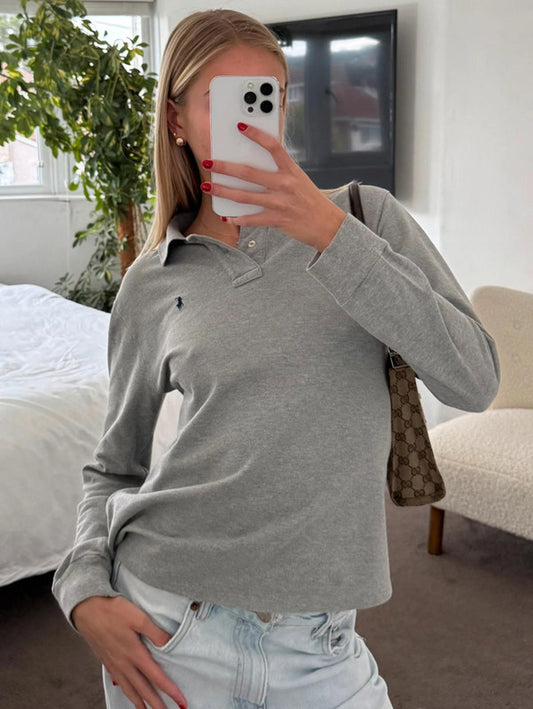 Ralph Lauren Grey Long Sleeve Polo