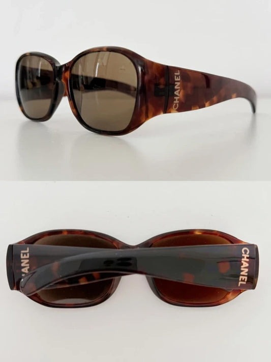Chanel Oversized Tortoiseshell Sunglasses
