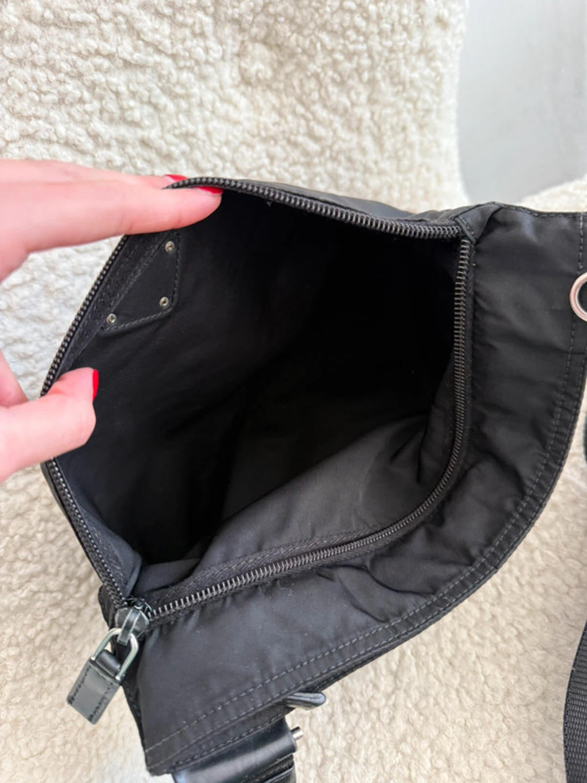 Prada Tessuto Nylon Crossbody Bag – Black