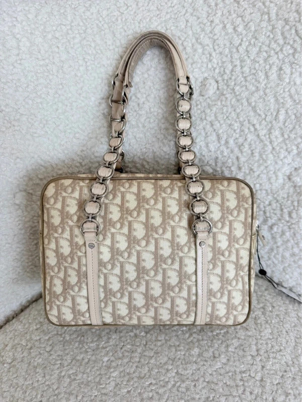 dior trotter romantic shoulder bag beige