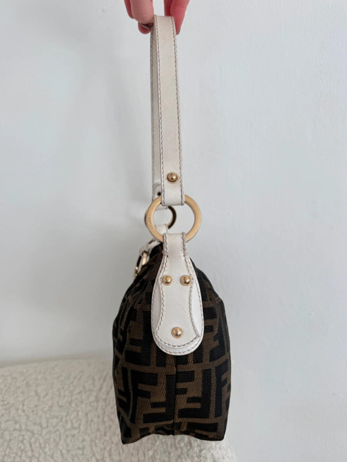 Fendi Zucca Canvas Mini Shoulder Bag
