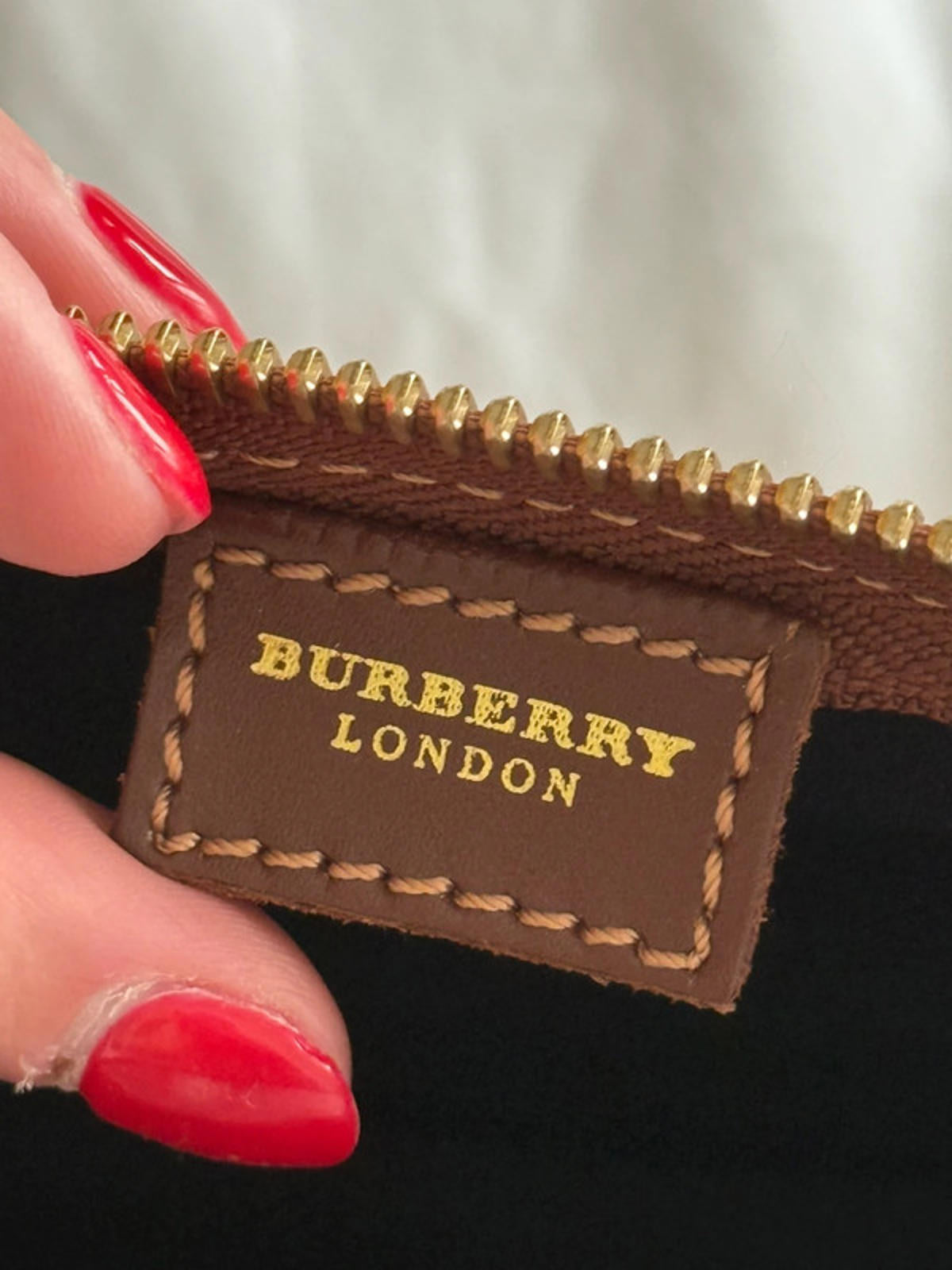 Burberry London Nova Check Shadow Horse Mini Baguette Shoulder Bag