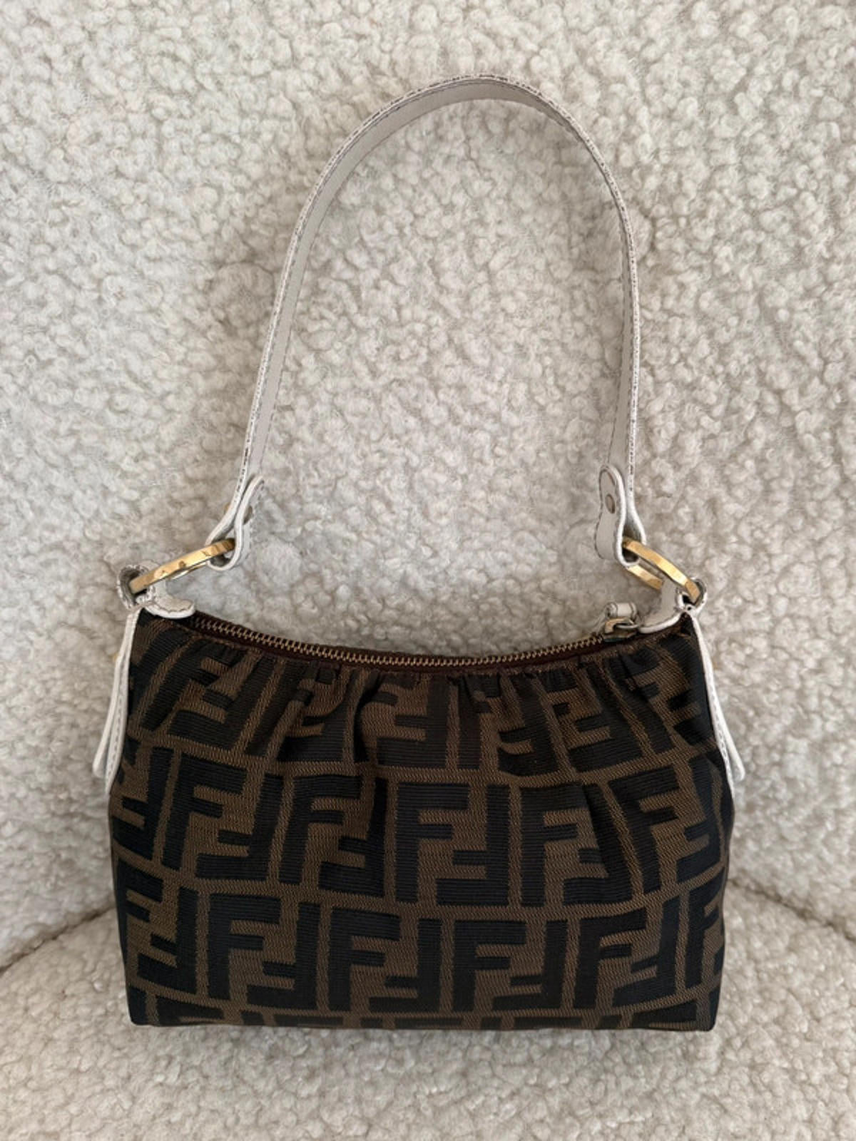 Fendi Zucca Canvas Mini Shoulder Bag