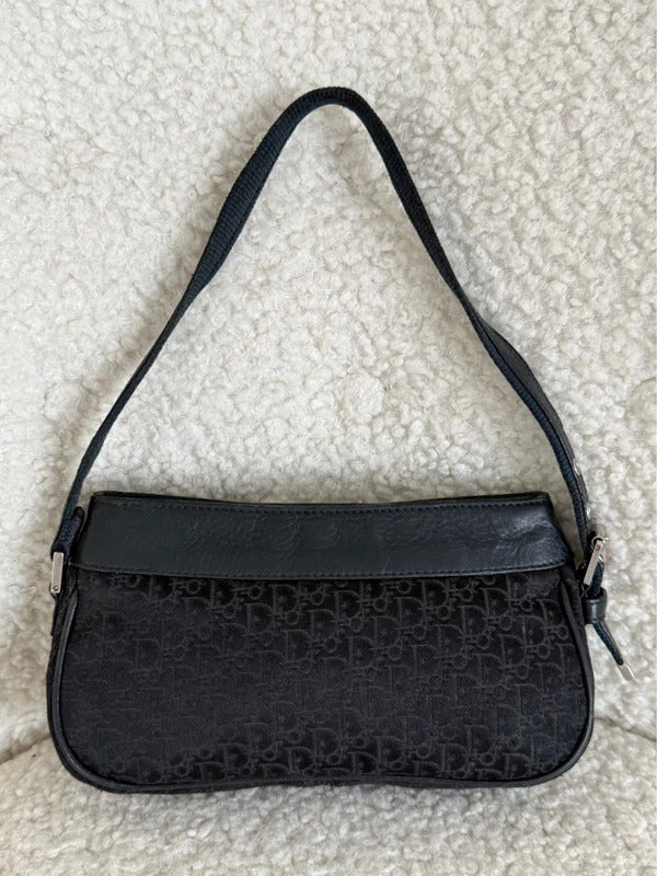 dior black trotter monogram mini columbus shoulder bag
