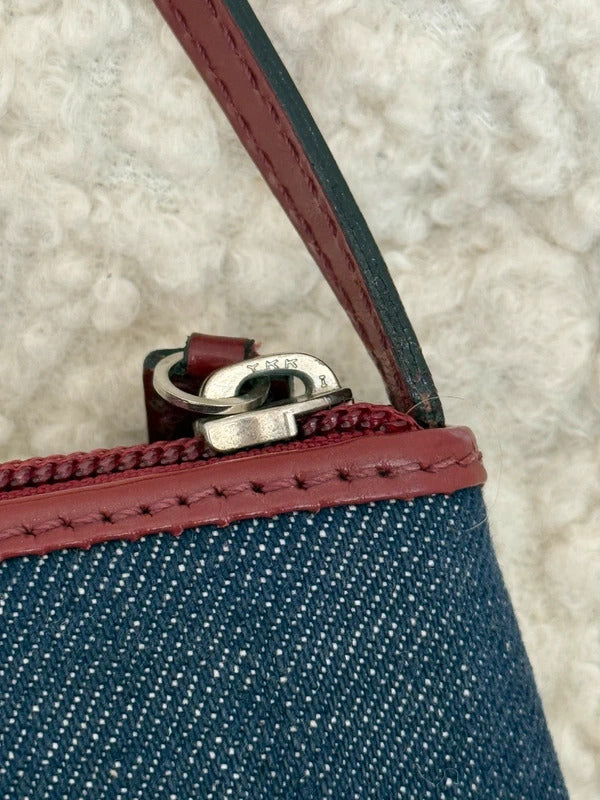 Burberry Union Jack Denim Pochette Shoulder Bag