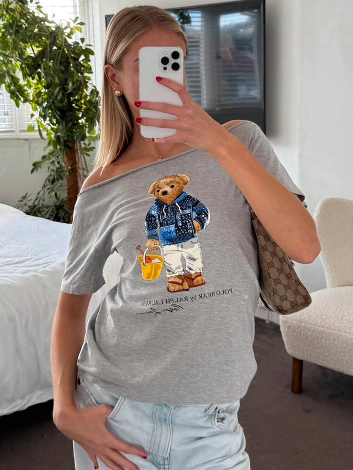 Ralph Lauren Grey Polo Bear Tee