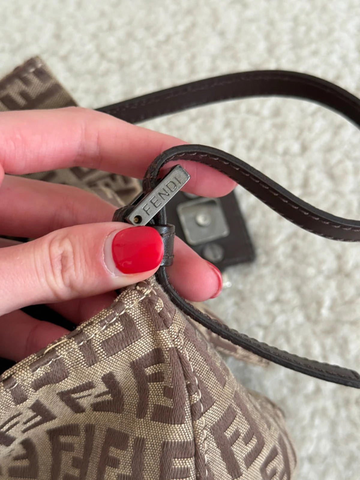 Fendi Mama Zucca monogram baguette shoulder bag