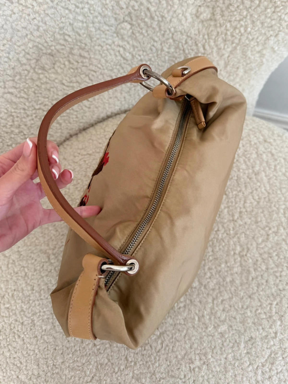 Prada Stencil Logo Hobo Shoulder Bag