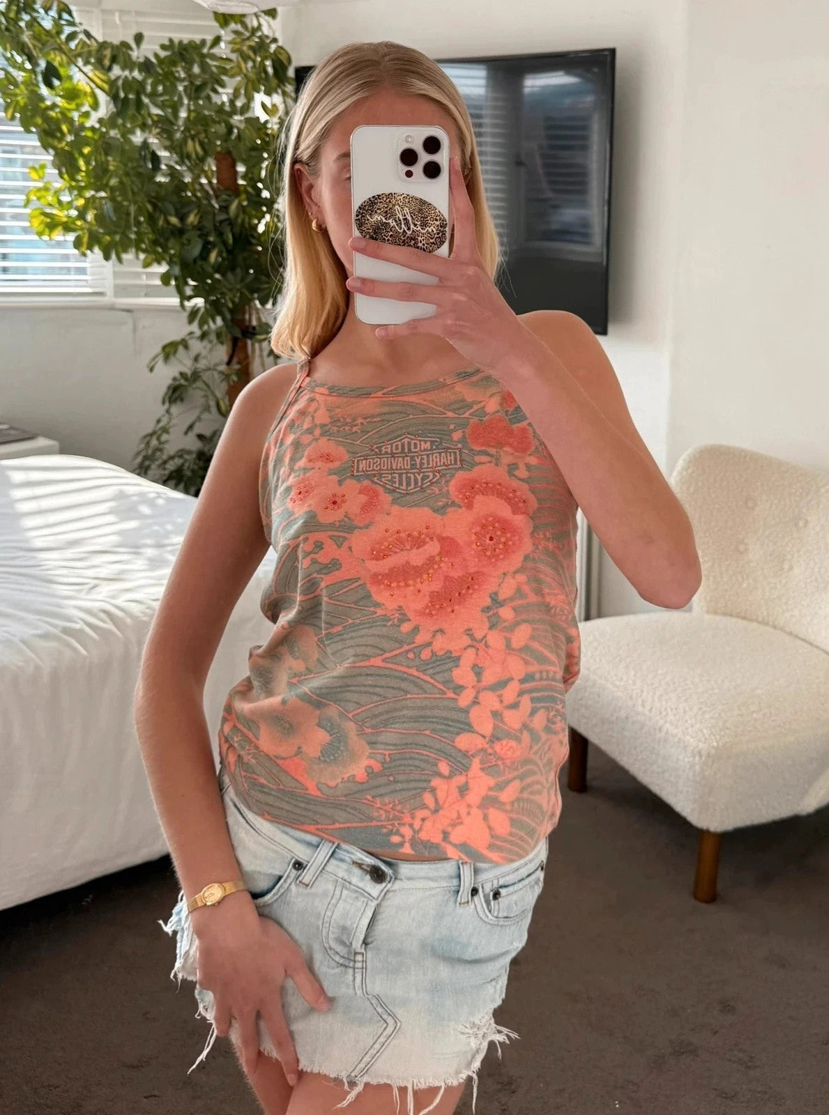 Hawaiian Harley Davidson vest