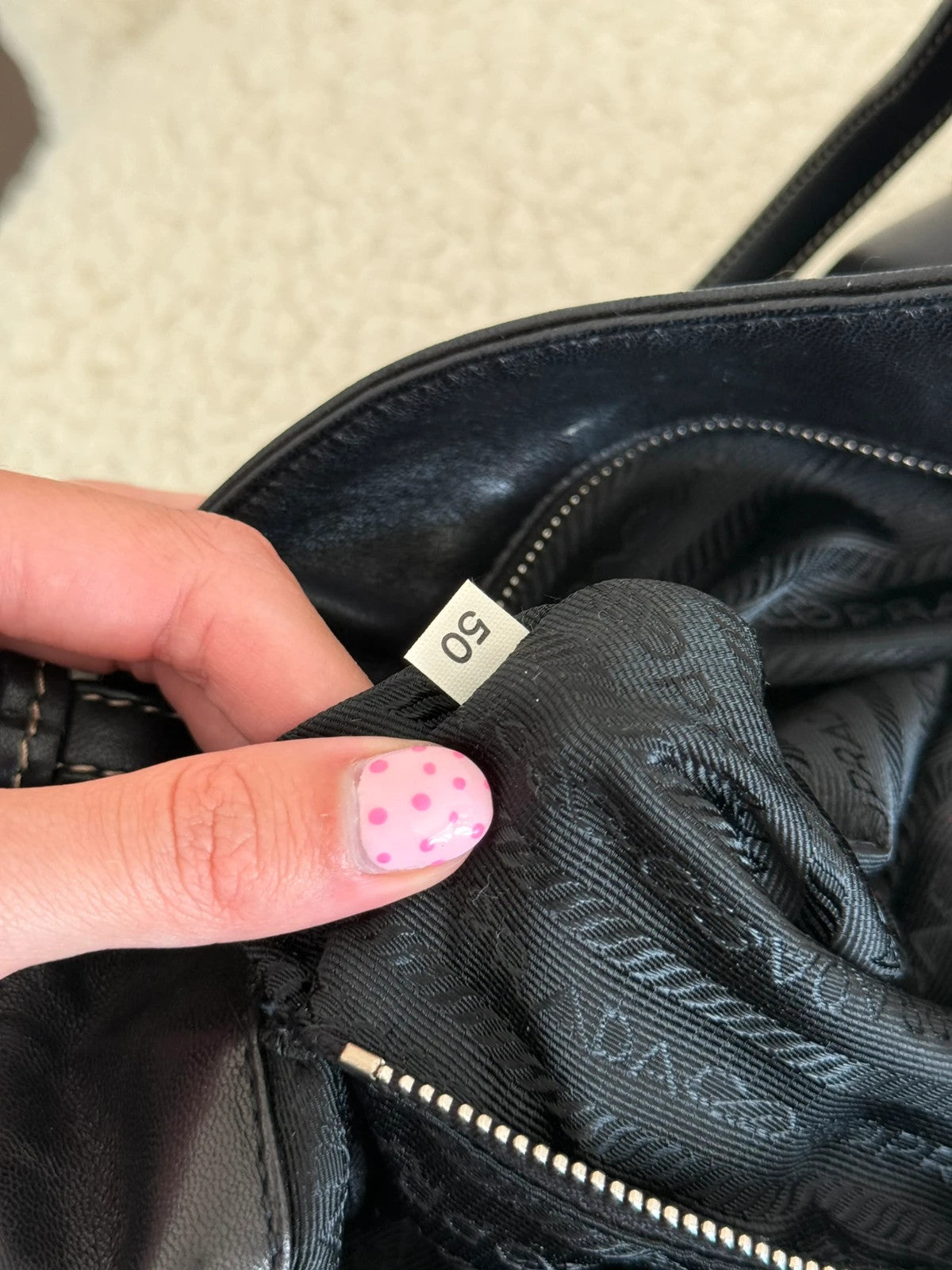 Black Prada tote bag