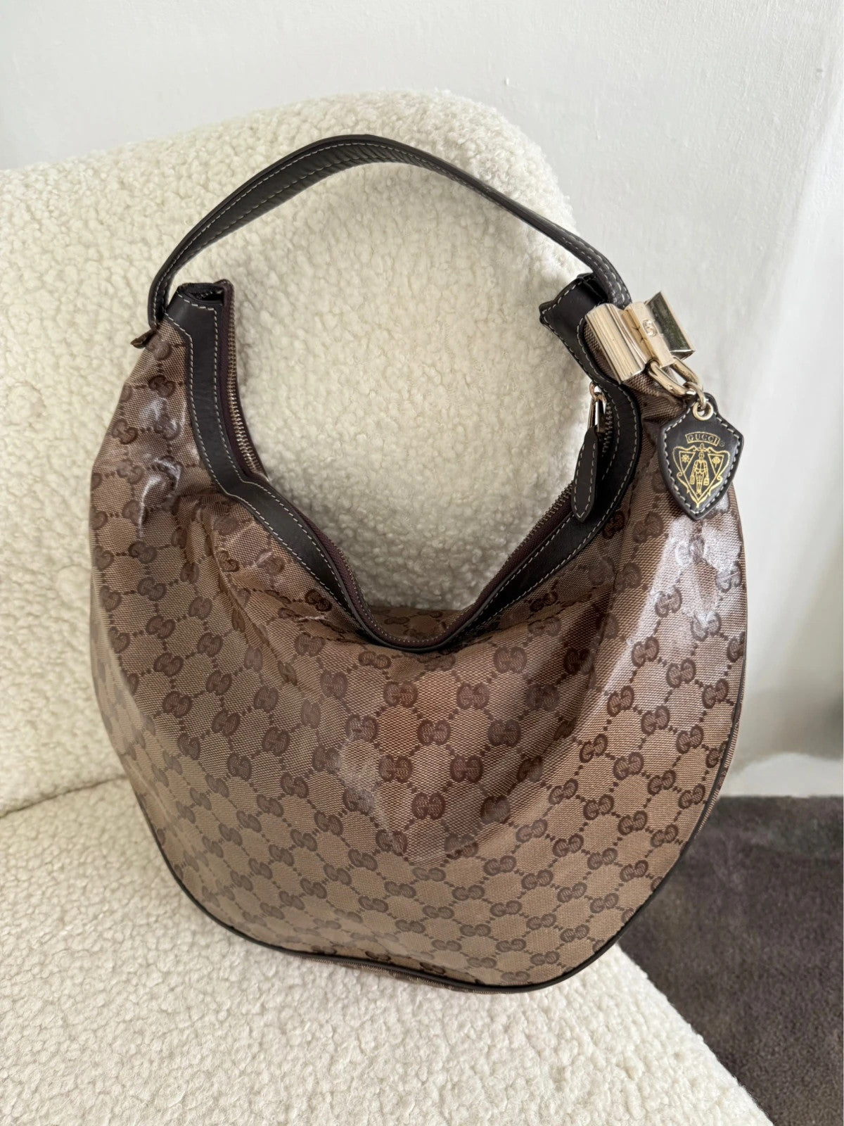 Gucci Monogram PVC Hobo Bag