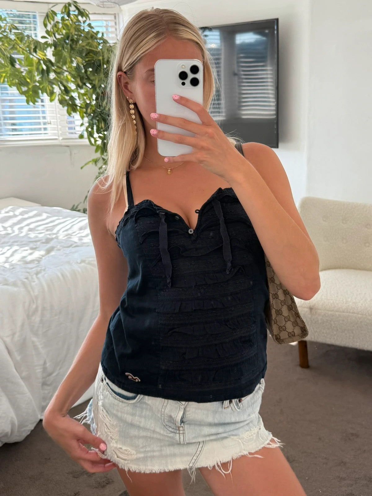 Hollister button up Cami