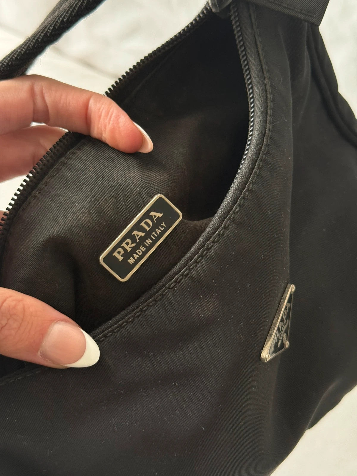Prada Tessuto Handbag – Black