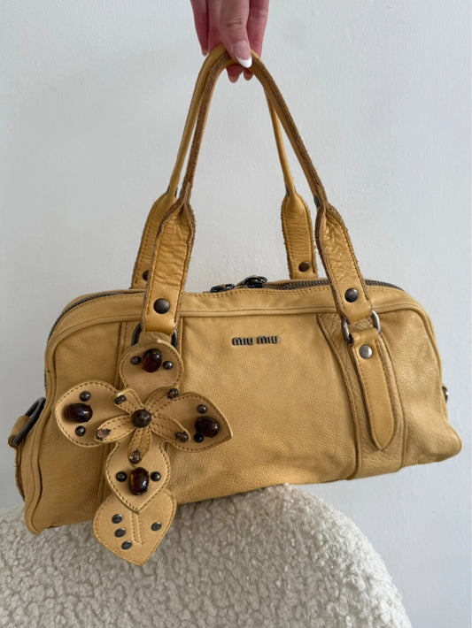 Miu Miu Jewelled Flower Shoulder Bag