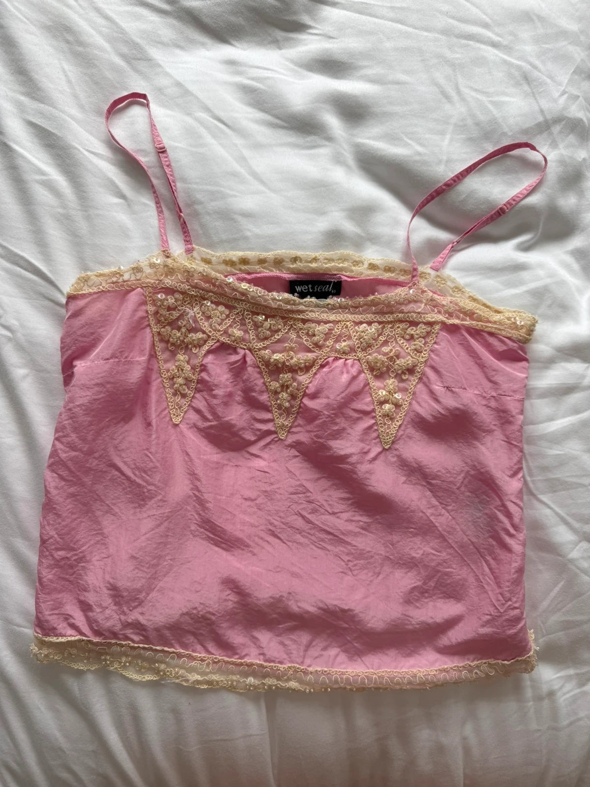 Vintage-style pink cami