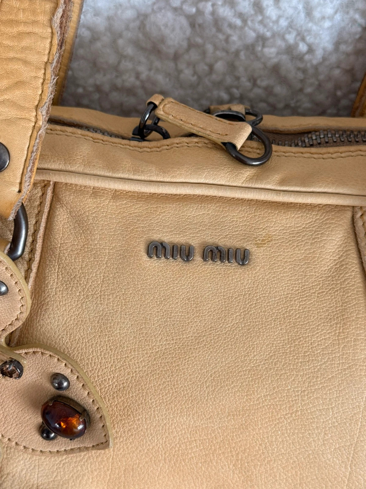 Miu Miu Jewelled Flower Shoulder Bag