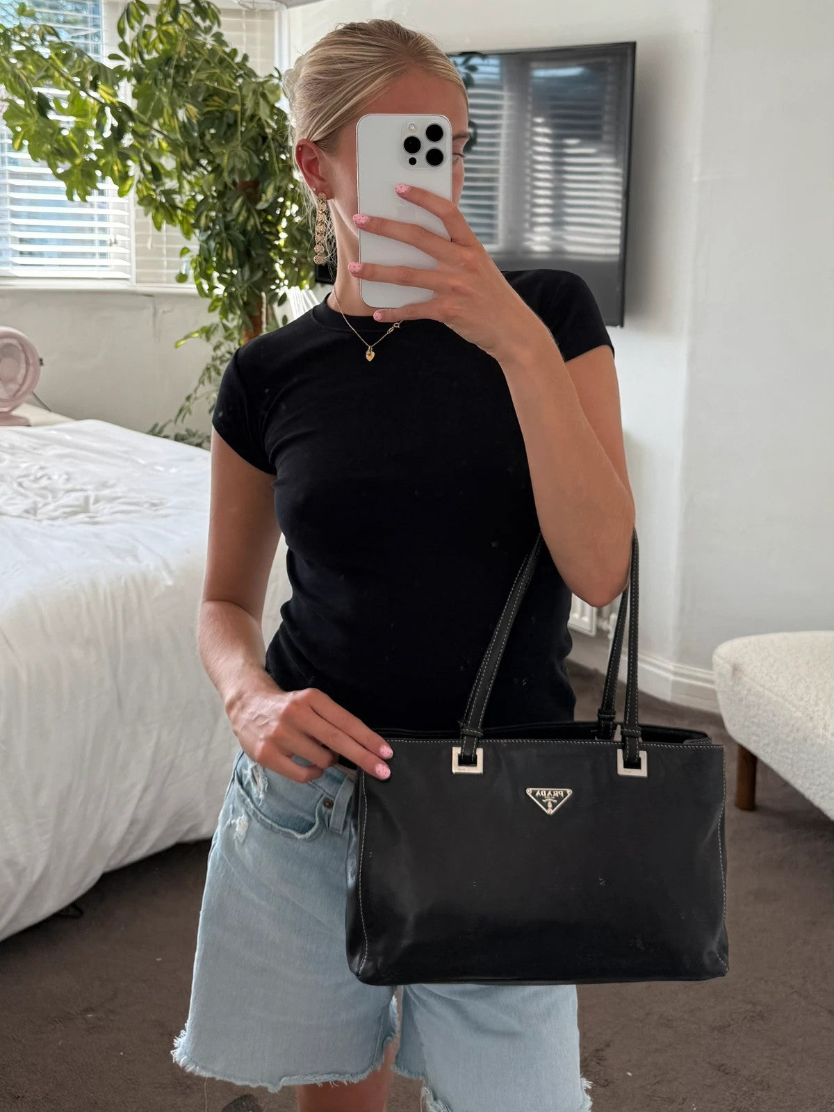 Black Prada tote bag
