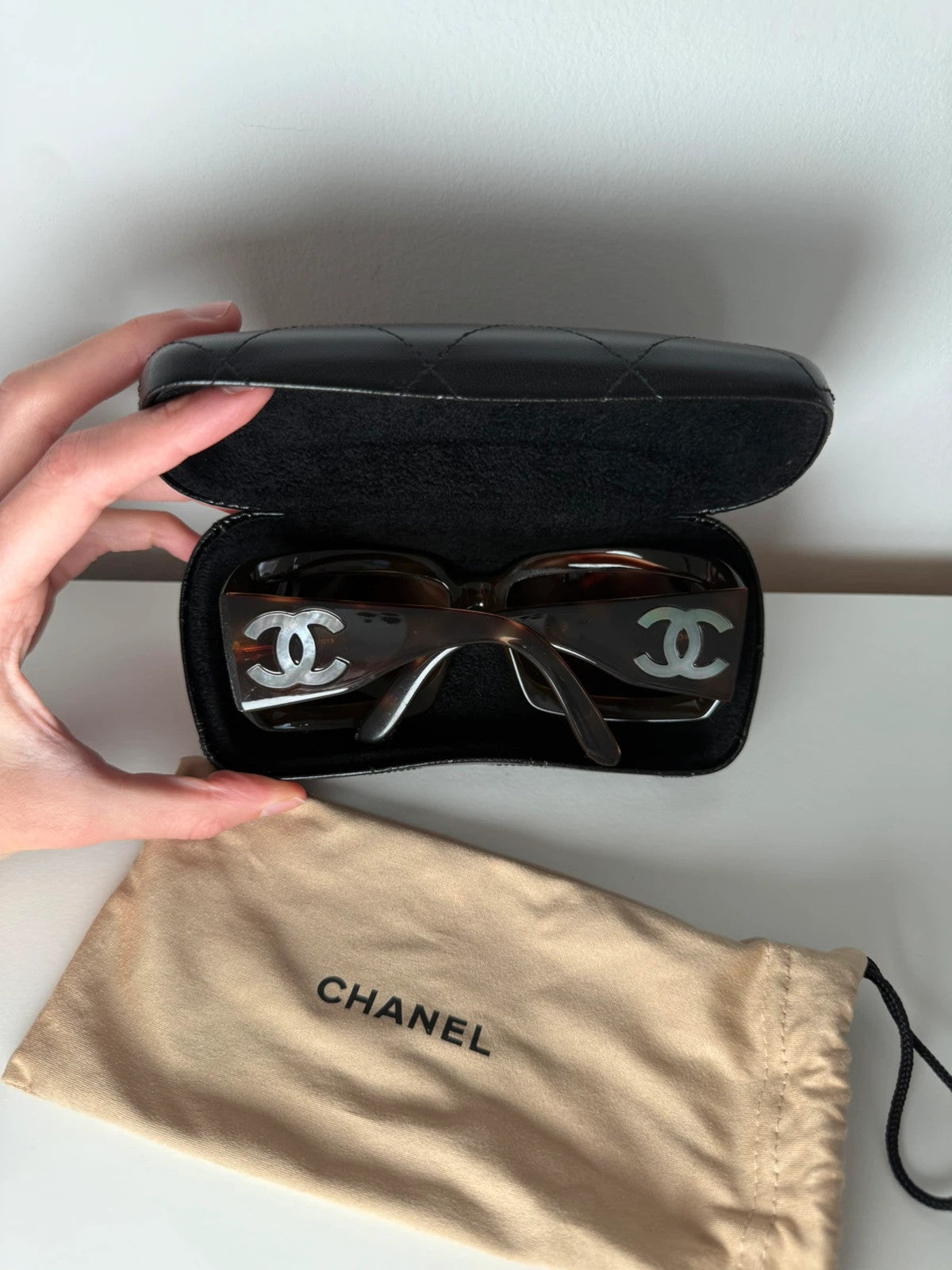 Chanel mother-of-pearl sunglasses