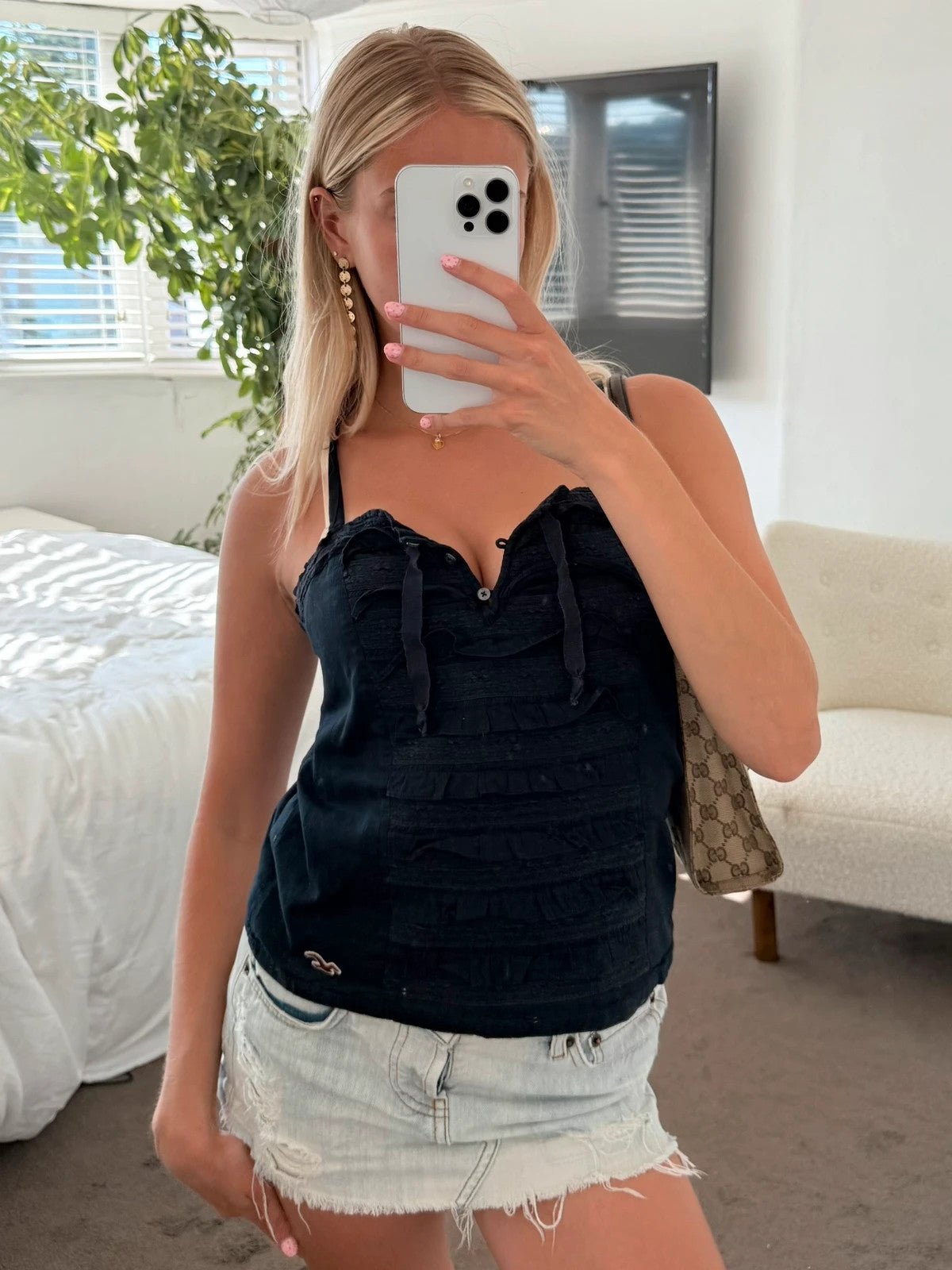 Hollister button up Cami