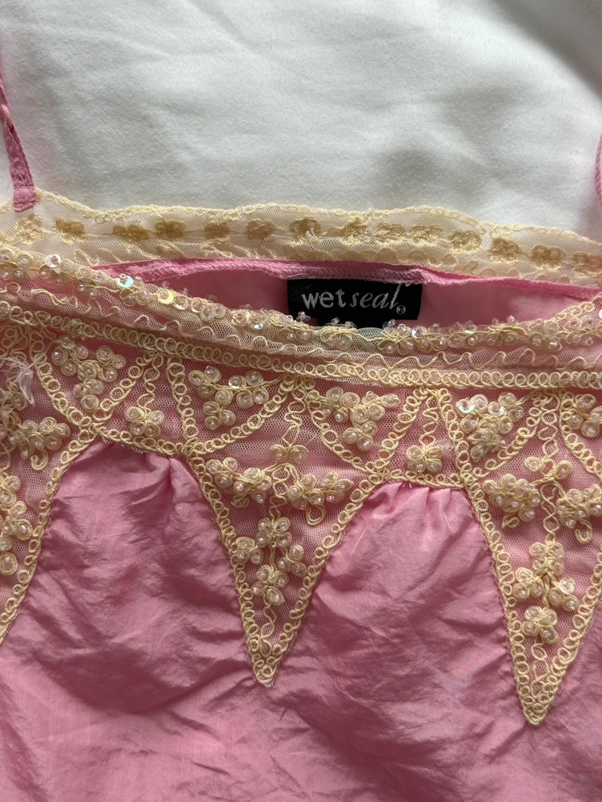 Vintage-style pink cami
