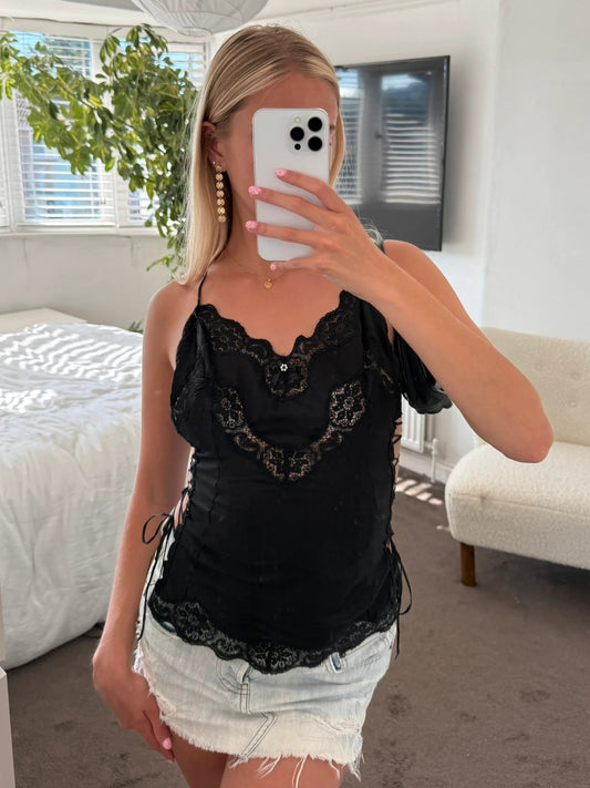 Lace up cami