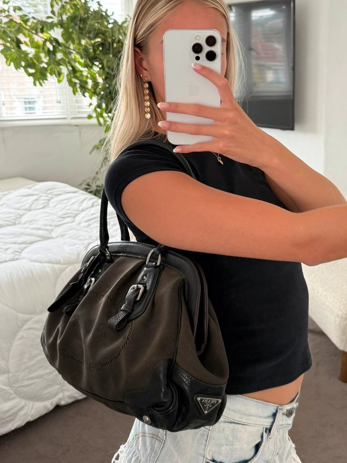 Prada Jacquard Handbag