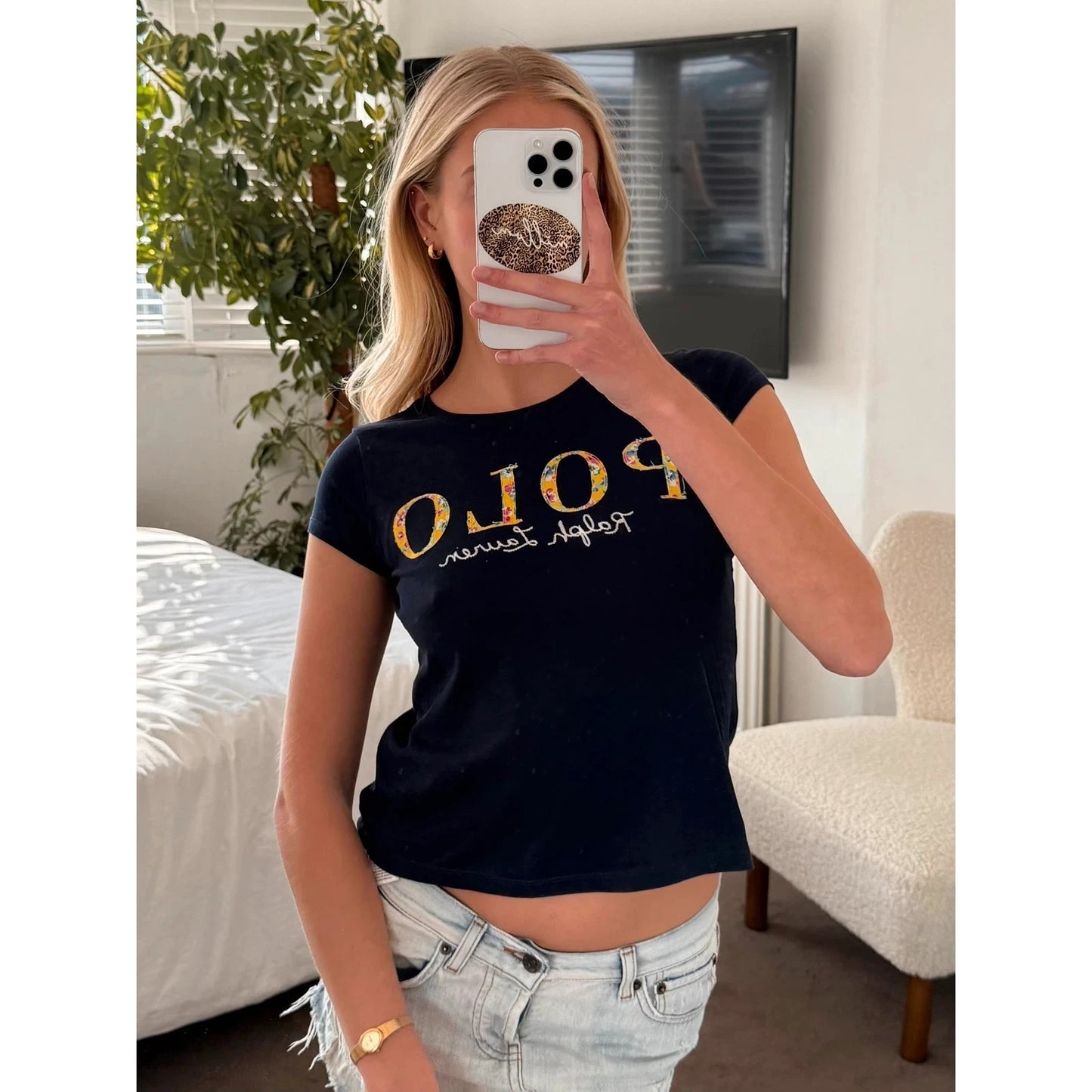 Polo floral tee