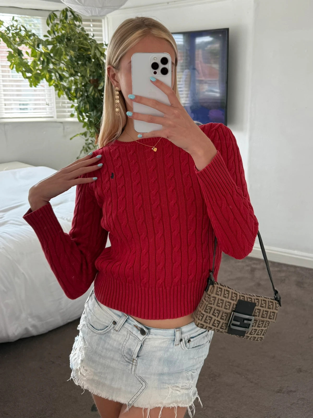 Cable knitted jumper