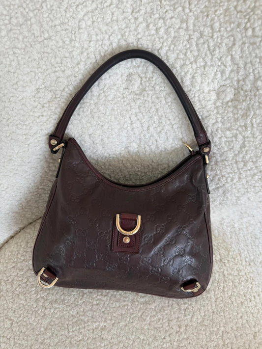 Gucci Abbey D-Ring Shoulder Bag – Brown Guccissima Leather