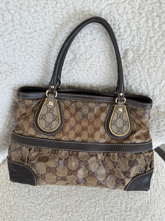 Gucci GG Crystal Handbag Brown