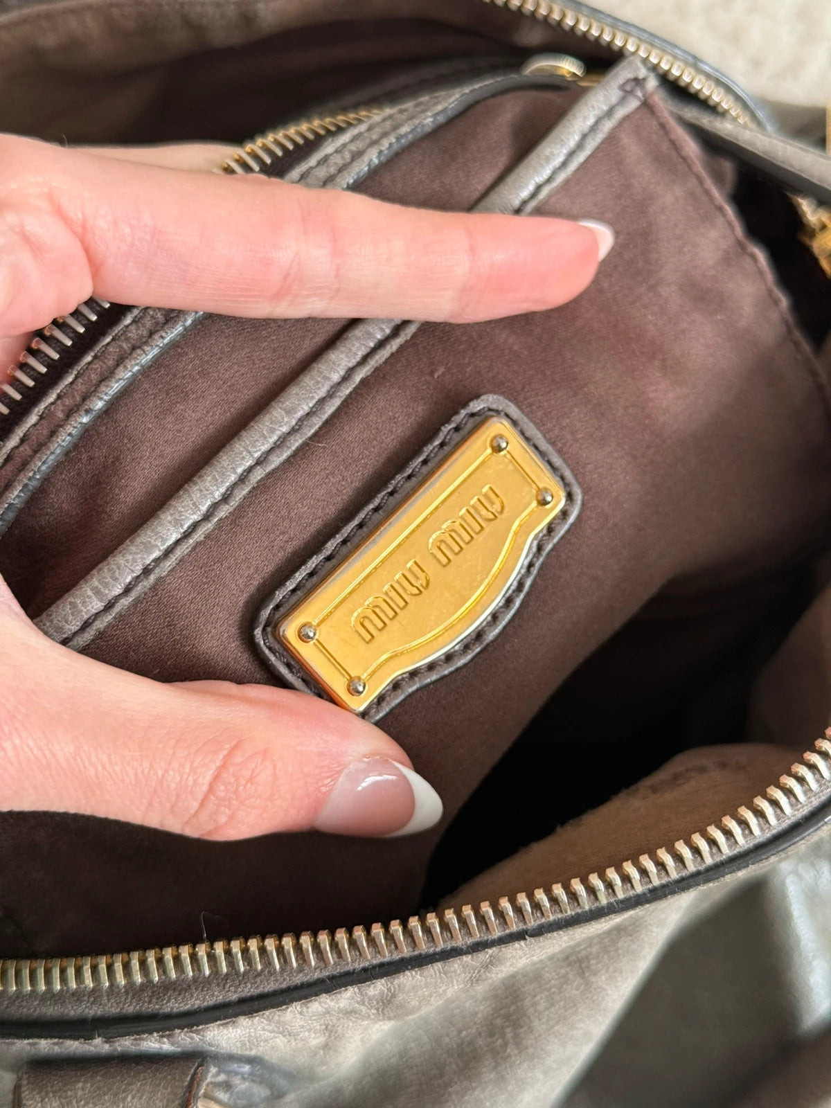 Miu Miu Vitello Lux Bow Mini
