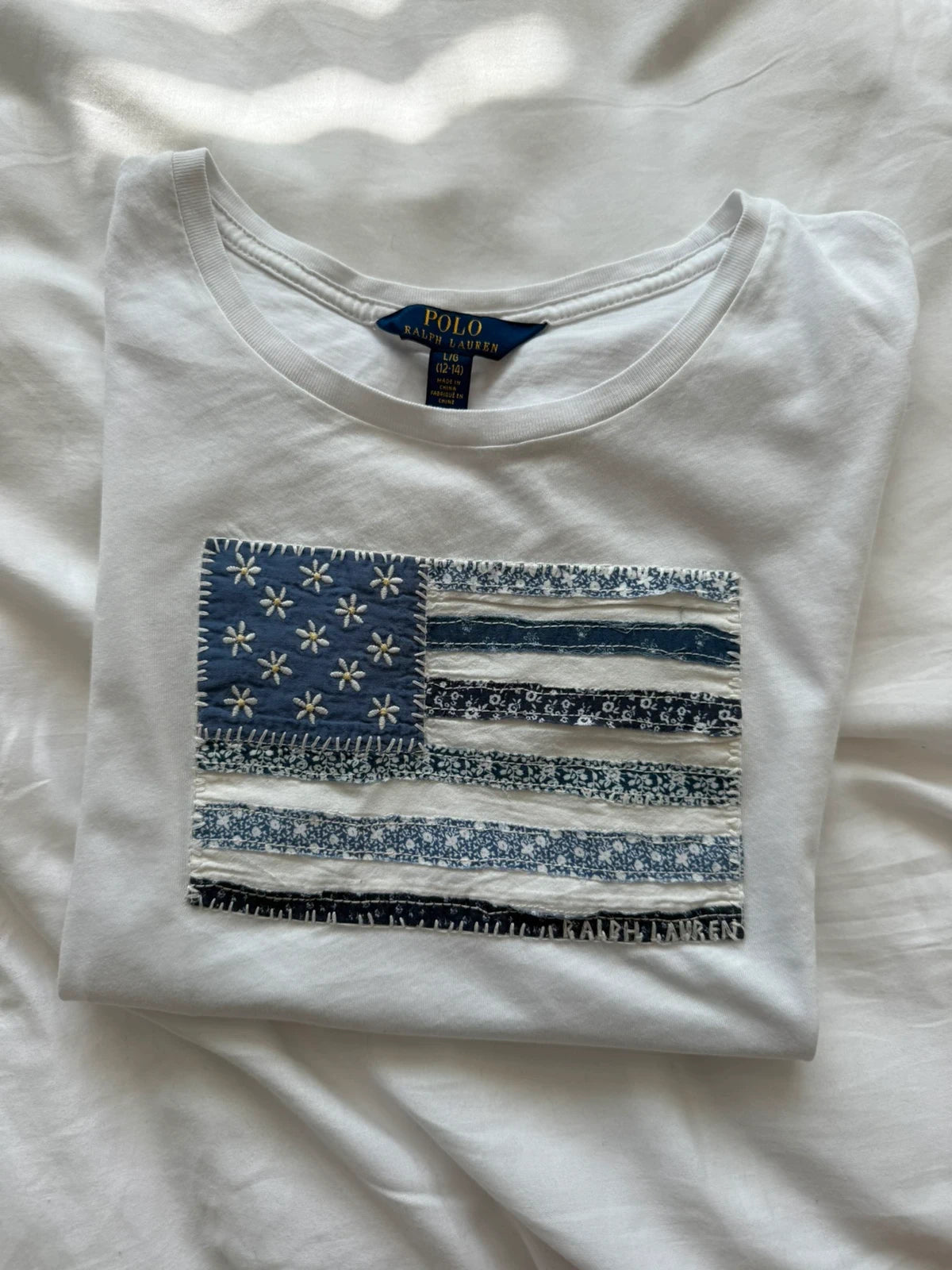 Ralph Lauren American flag baby tee