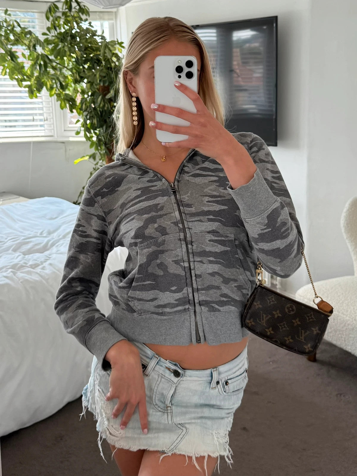 Camo zip up jacket