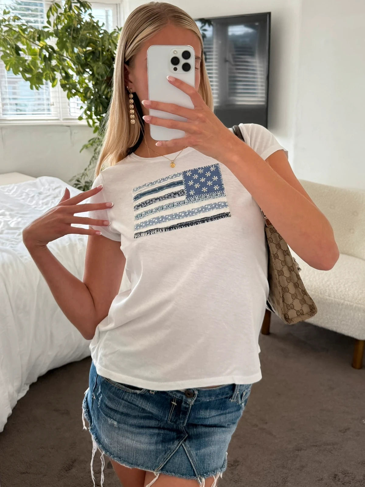 Ralph Lauren American flag baby tee