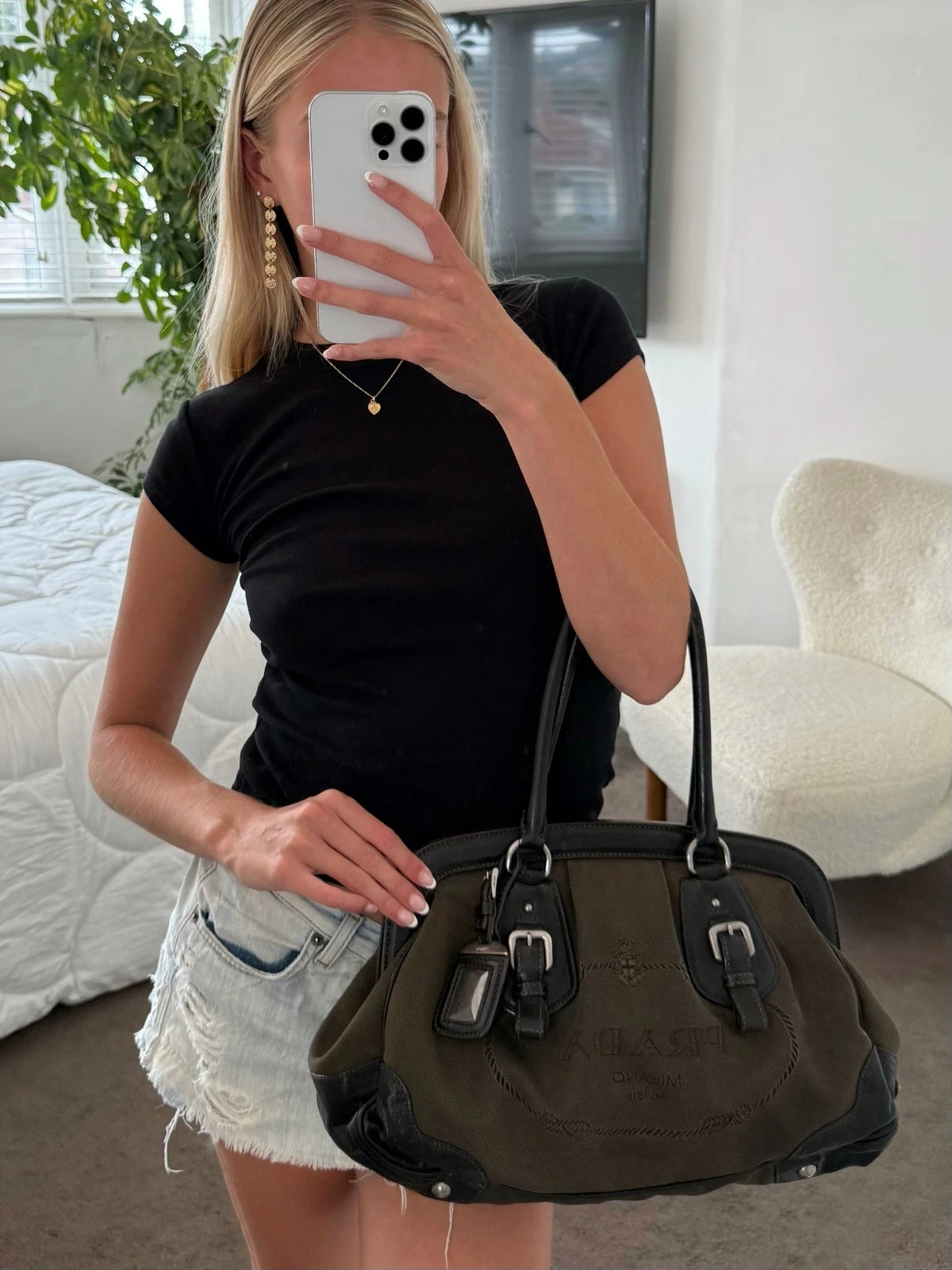 Prada Jacquard Handbag