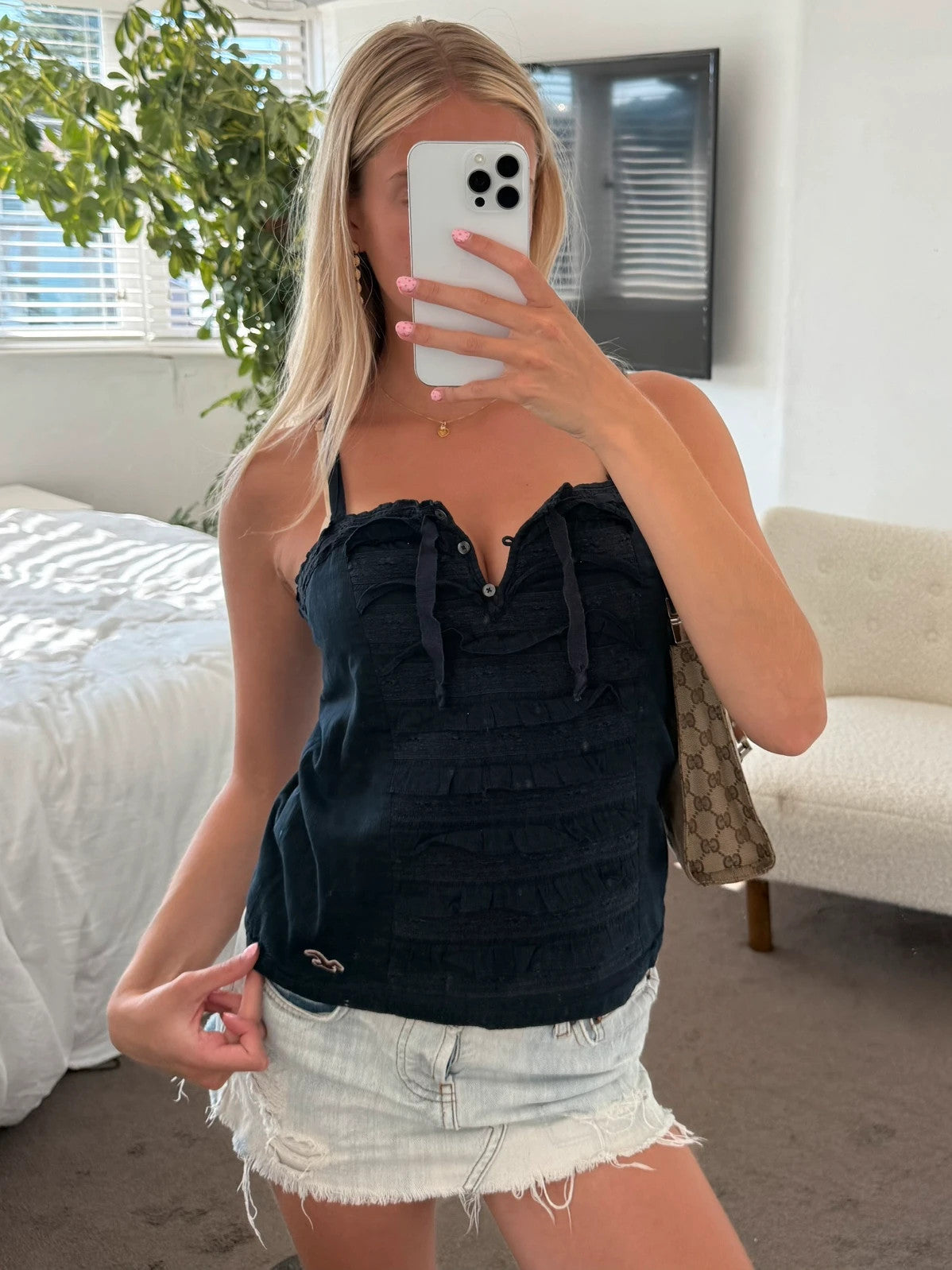 Hollister button up Cami