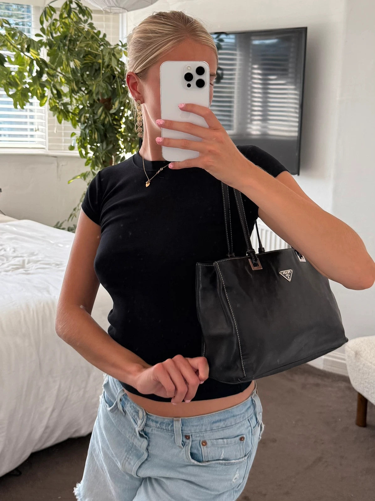 Black Prada tote bag