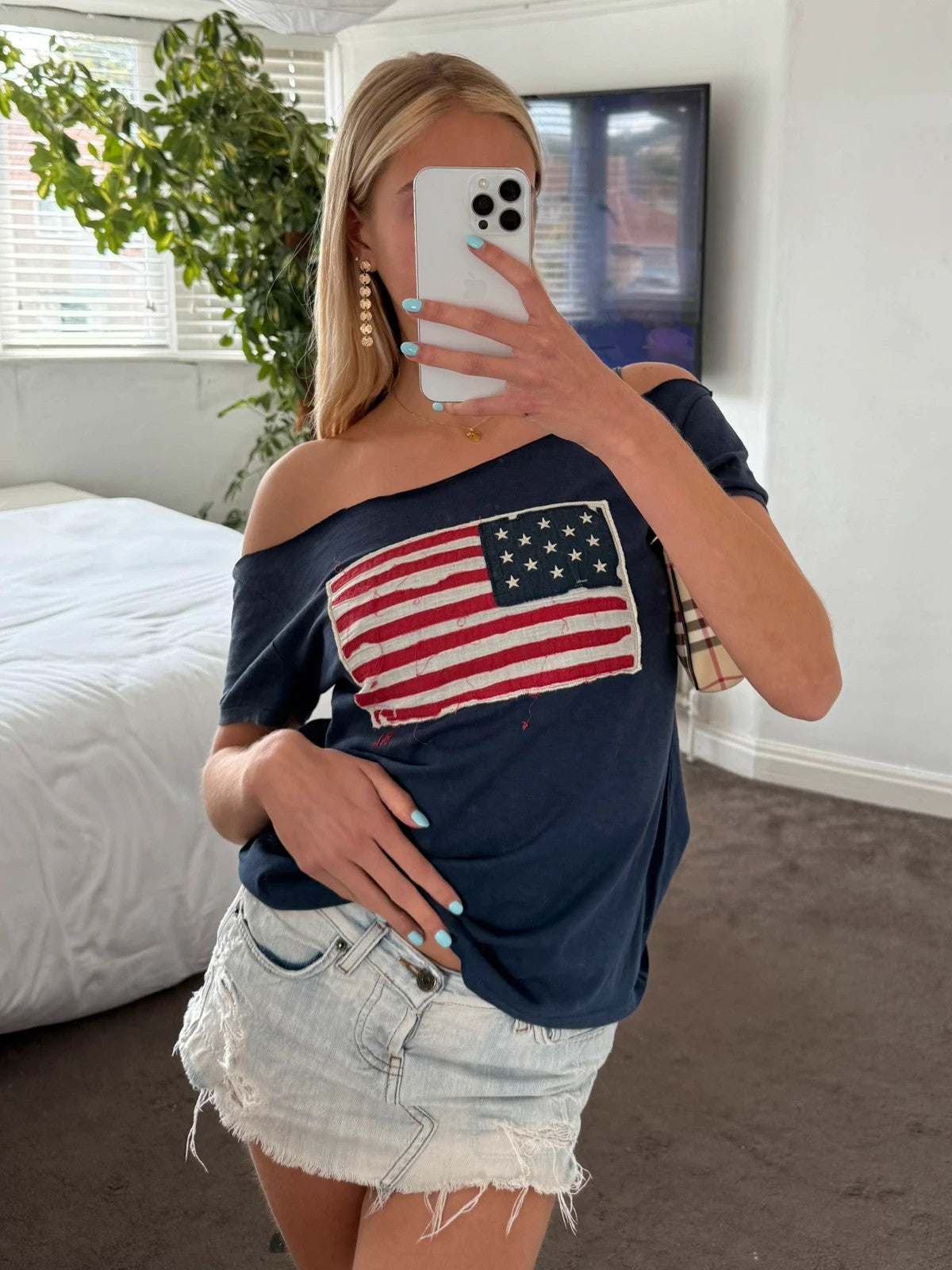USA off the shoulder top