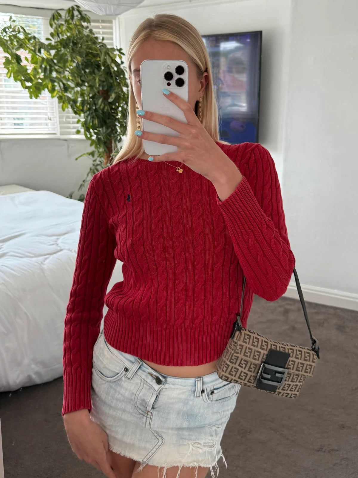 Cable knitted jumper