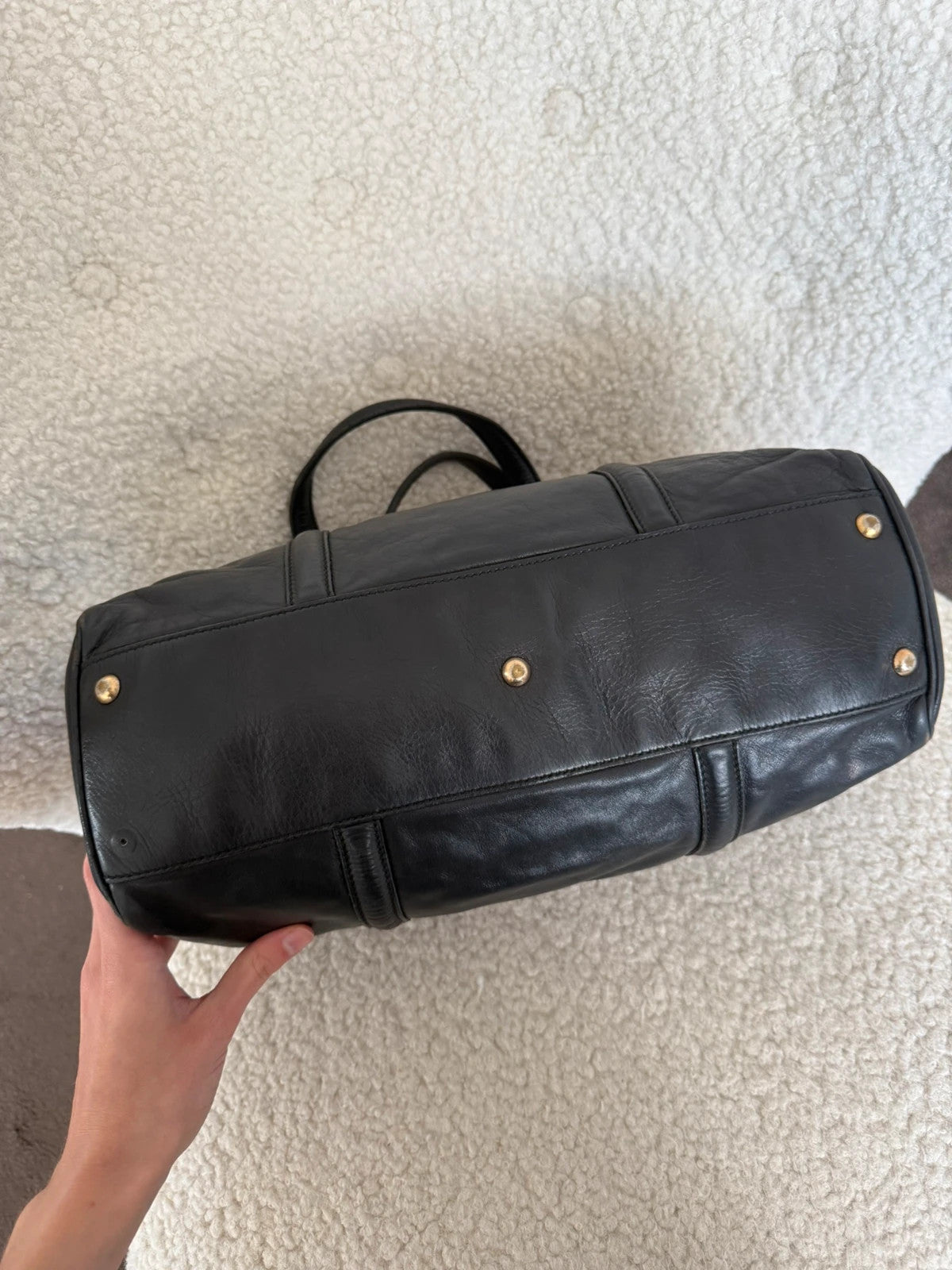 Gucci Black Leather Soho Boston Bag