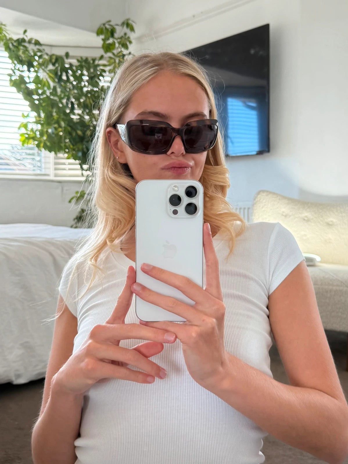 Chanel mother-of-pearl sunglasses