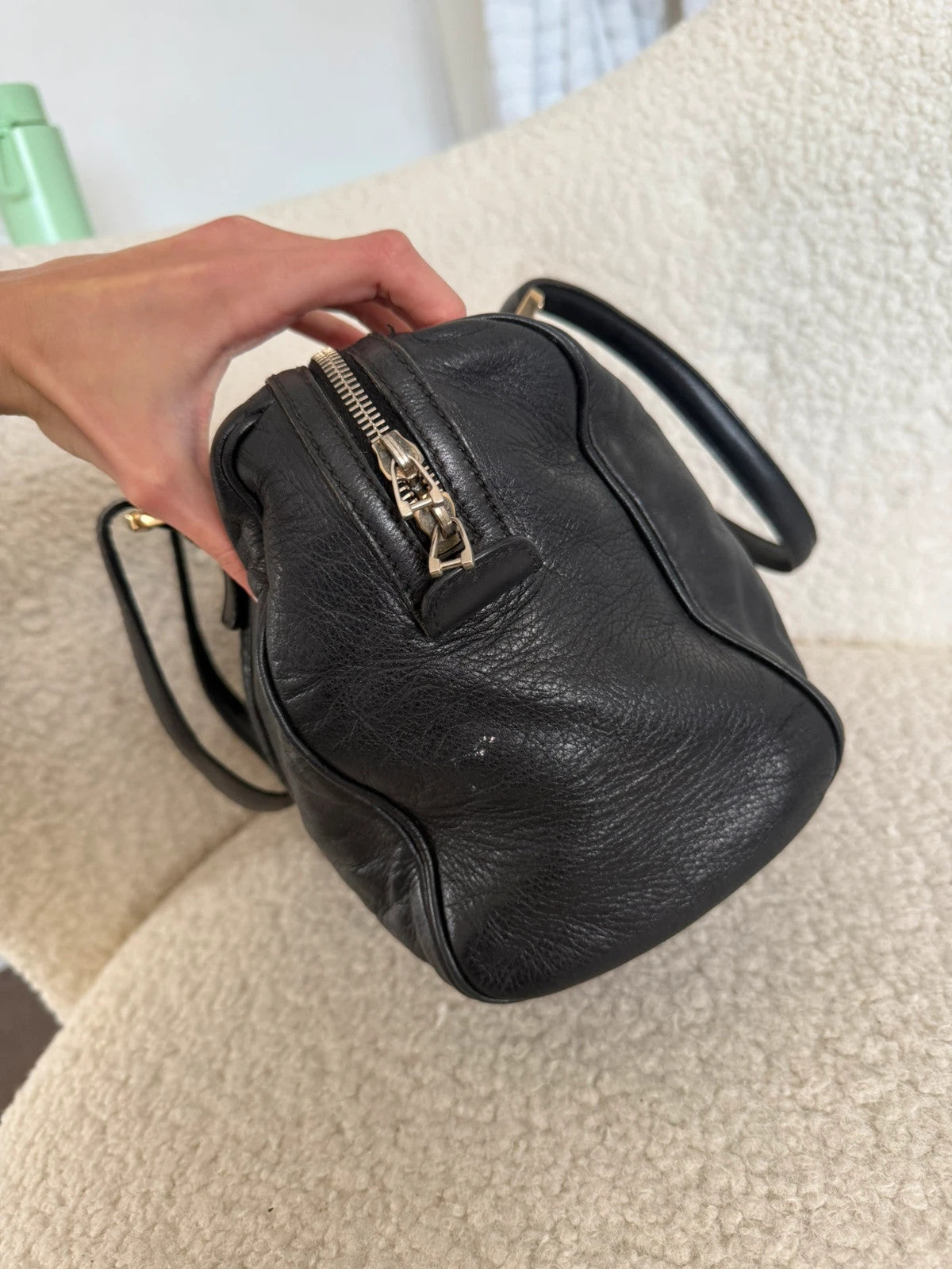 Gucci Black Leather Soho Boston Bag