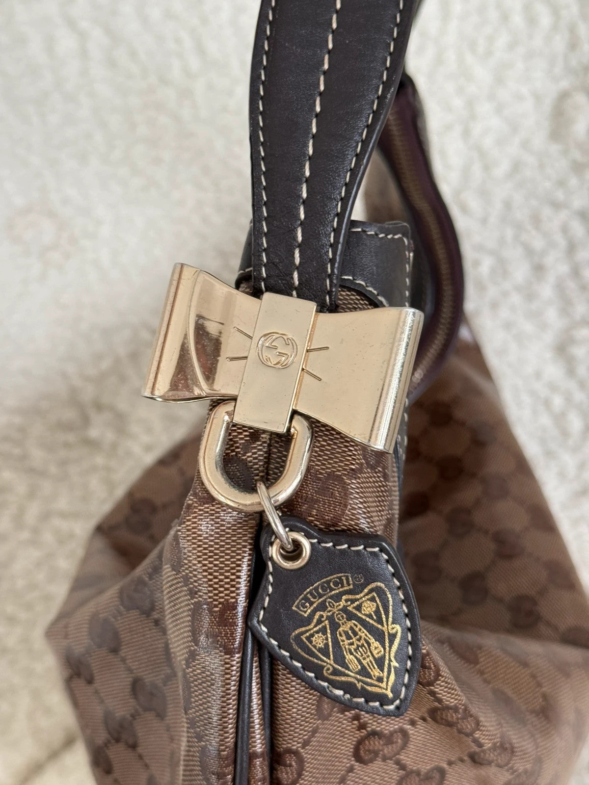 Gucci Monogram PVC Hobo Bag