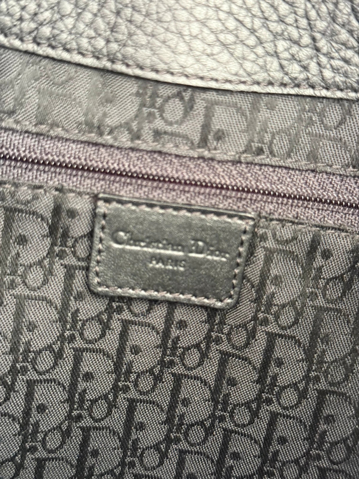 Christian Dior Street Chic Columbus Black Leather Shoulder Bag