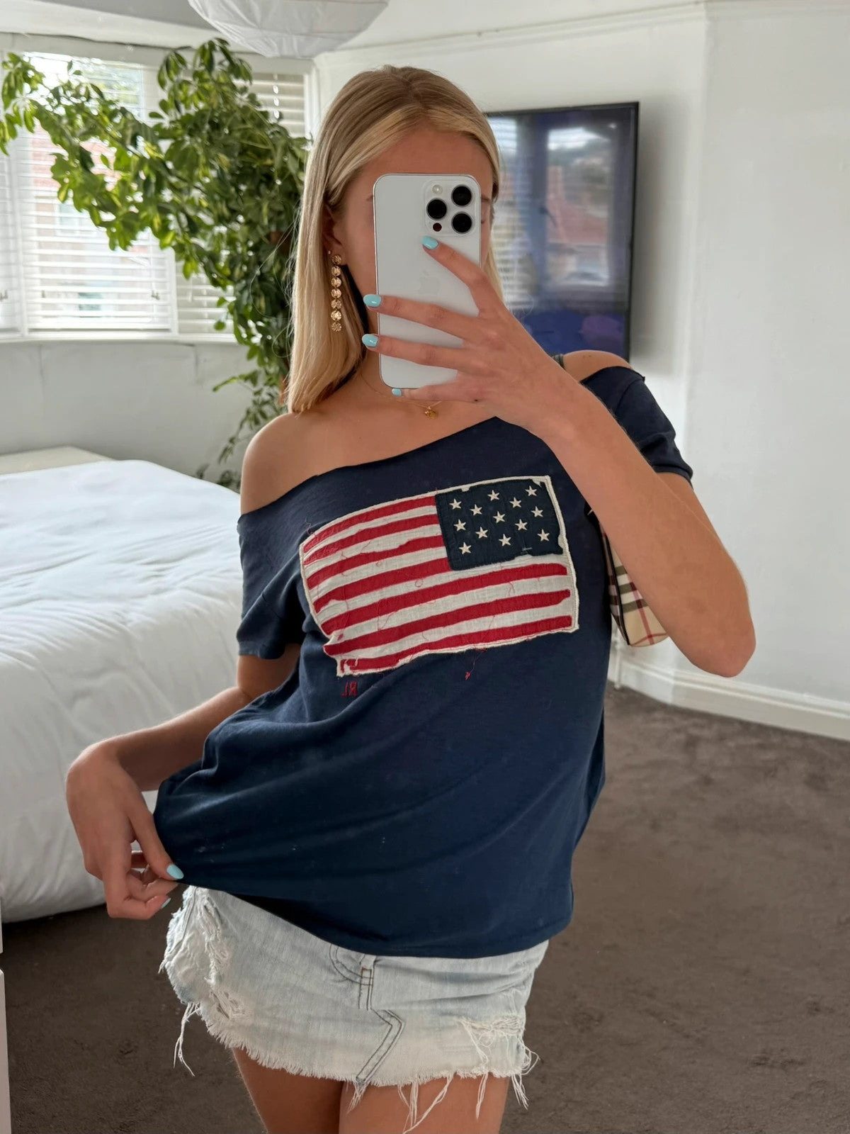 USA off the shoulder top